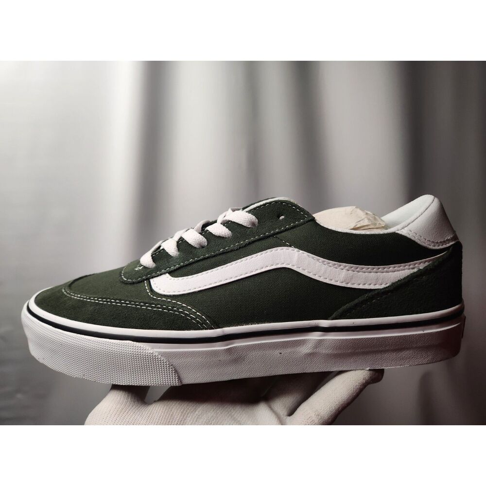 Vans Brooklyn LS Suede Canvas Dried Kelp Green Men’s 9